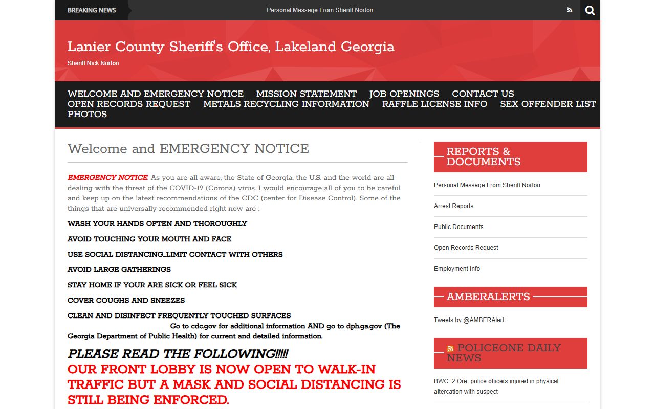 Lanier County court records sheriff and jail information