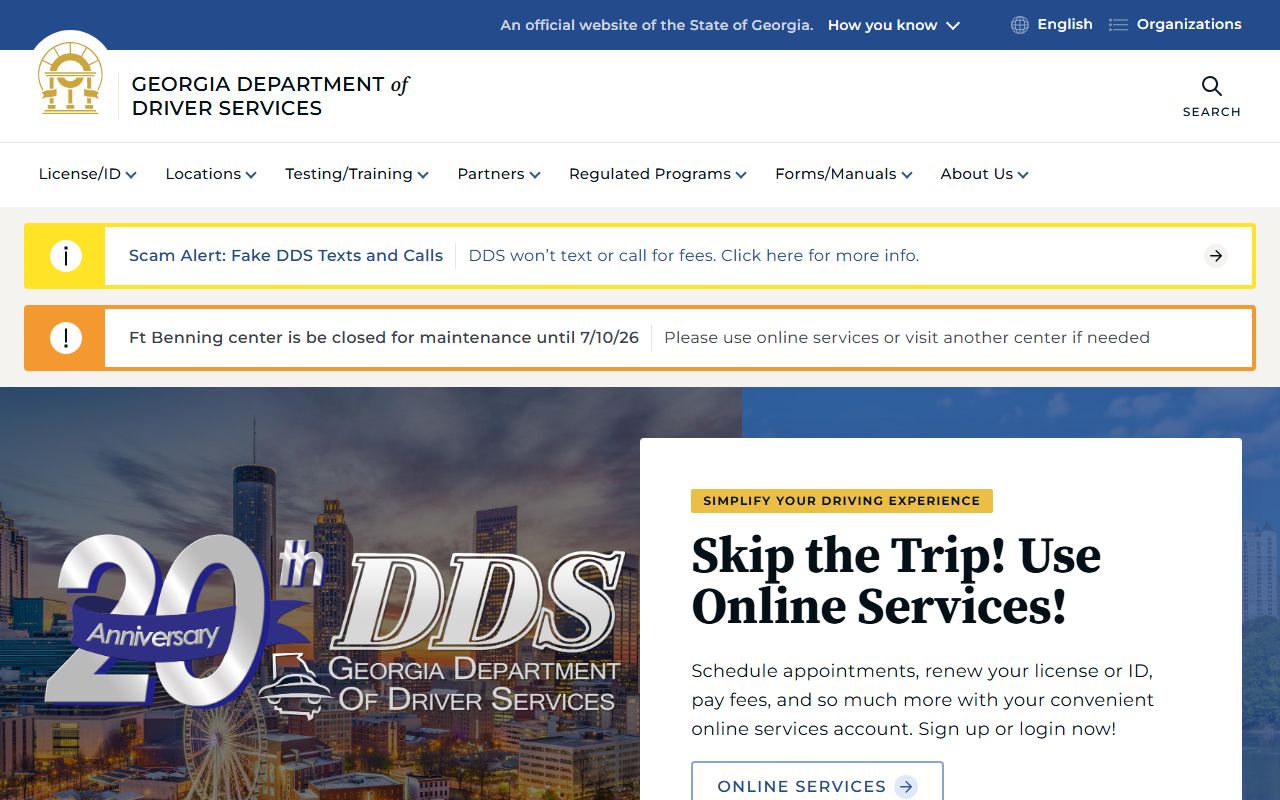 Lanier County traffic court records and Georgia DDS license record access
